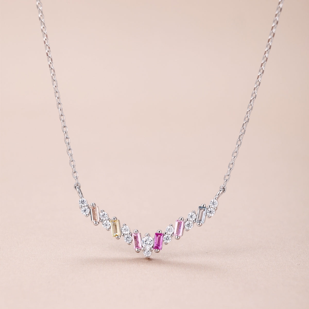 [Echo Fine ]Dazzling Rainbow Necklace