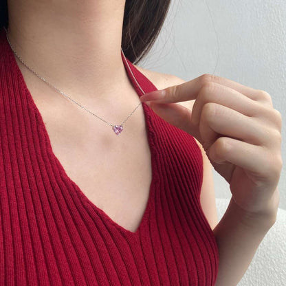 [Echo Fine ]6.0 carat Radiant Heart Shape Necklace