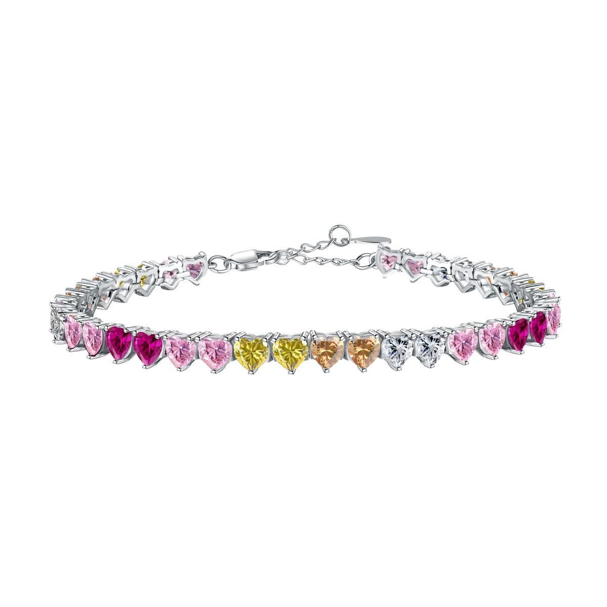 [Echo Fine ]Luxurious Colorful Romantic Heart Shape Lover Bracelet