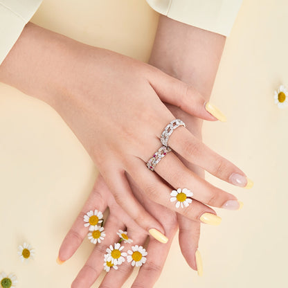 [Echo Fine ]Sparkling Vibrant Emerald Cut Daily Ring