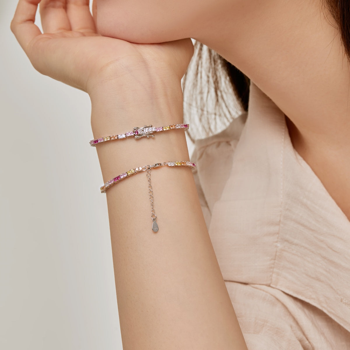 [Echo Fine ]Delicate Romantic Heart Shape Lover Bracelet