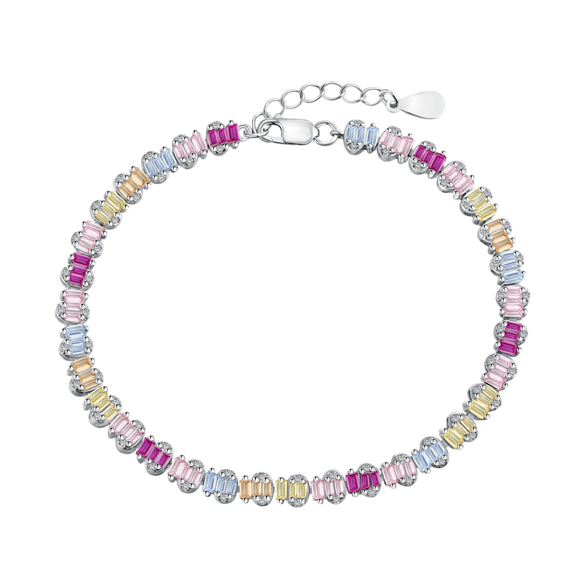 [Echo Fine ]Delicate Colorful Emerald Cut Party Bracelet