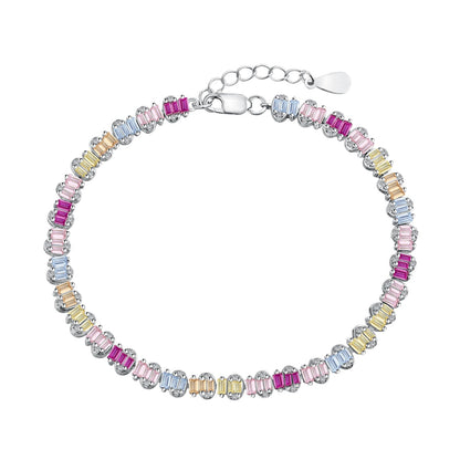 [Echo Fine ]Delicate Colorful Emerald Cut Party Bracelet