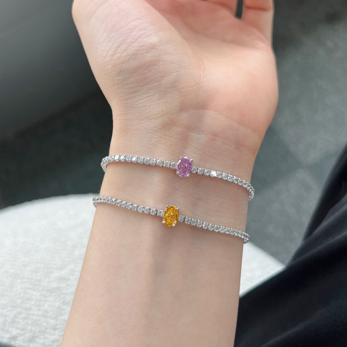 [Echo Fine ]0.75 Carat Exquisite Oval Cut Daily Bracelet