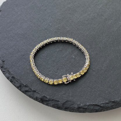 [Echo Fine ]Ornate Dazzling Round Cut Tennis Bracelet