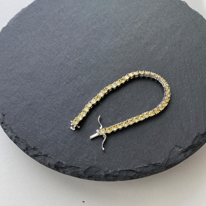 [Echo Fine ]Ornate Dazzling Round Cut Tennis Bracelet