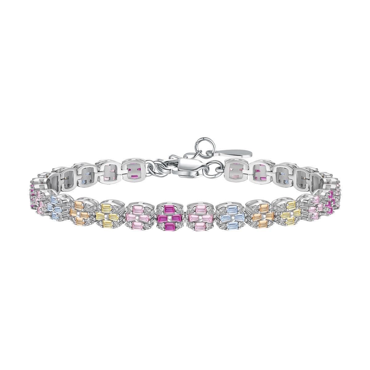 [Echo Fine ]Delicate Colorful Emerald Cut Daily Bracelet