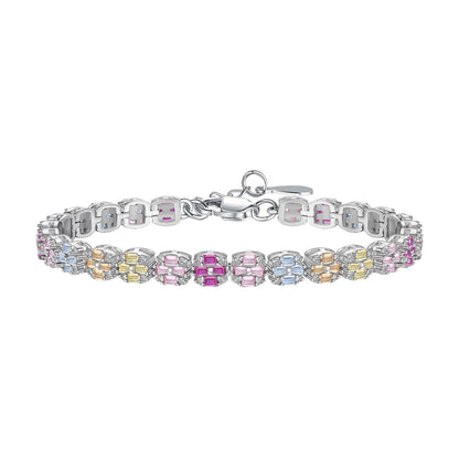 [Echo Fine ]Delicate Colorful Emerald Cut Daily Bracelet