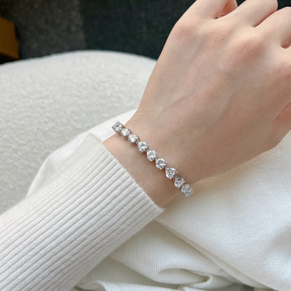[Echo Fine ]0.75 Carat Elegant Romantic Heart Shape Lover Bracelet