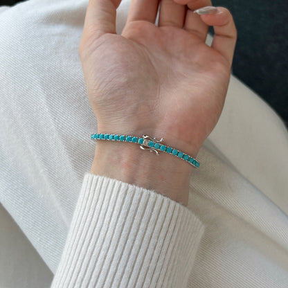 [Echo Fine ]Dainty Charming Round Cut Tennis Bracelet