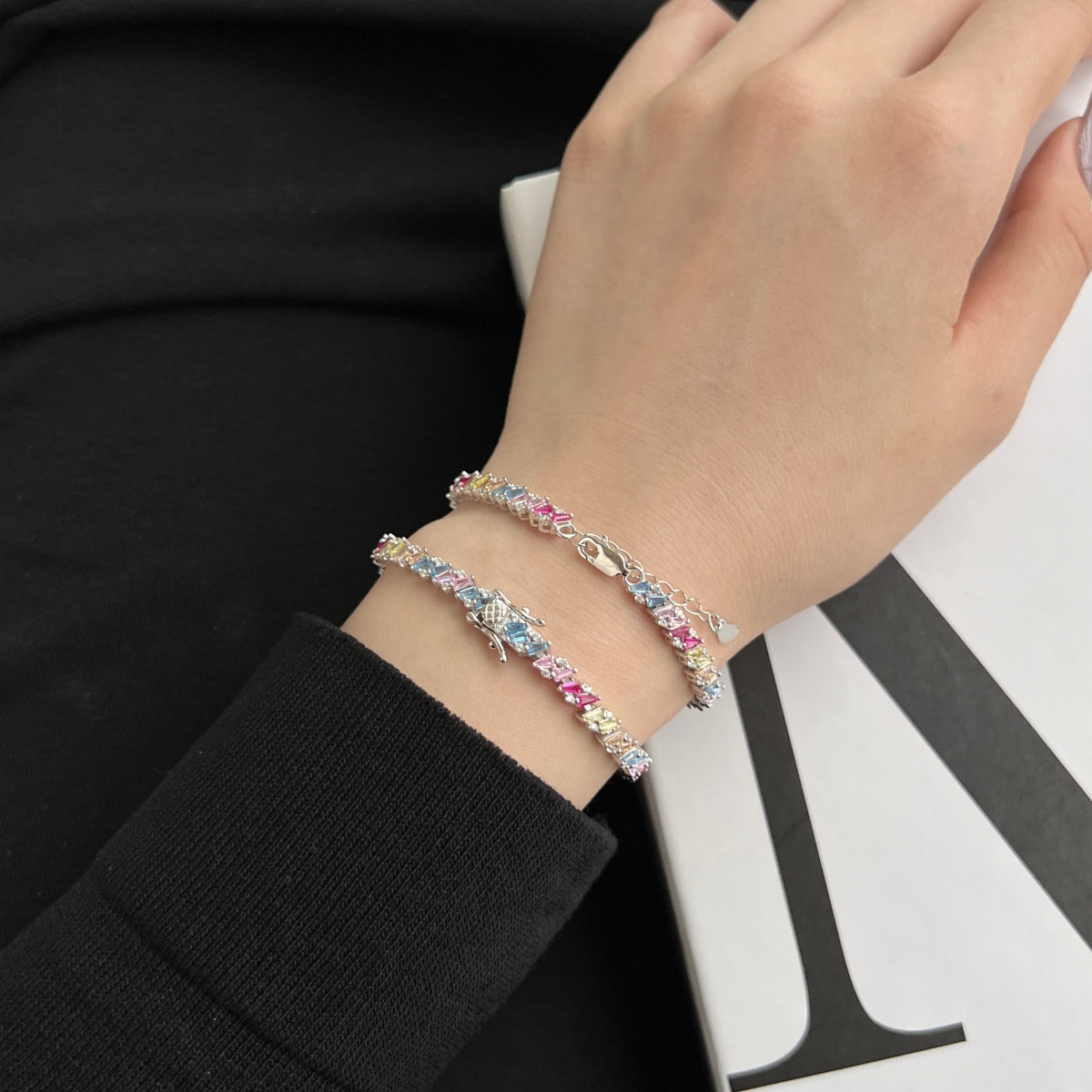 [Echo Fine ]Ornate Sparkling Multi Cut Party Bracelet
