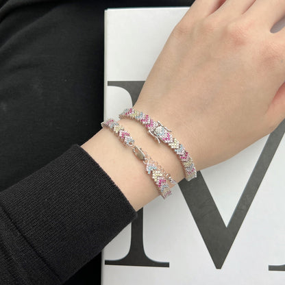[Echo Fine ]Ornate Sparkling Round Cut Party Bracelet