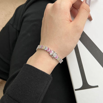 [Echo Fine ]Ornate Sparkling Round Cut Party Bracelet