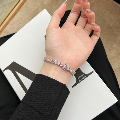 [Echo Fine ]Ornate Sparkling Round Cut Party Bracelet