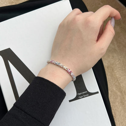 [Echo Fine ]Radiant Colorful Emerald Cut Party Bracelet