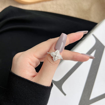 [Echo Fine ]Luxurious Colorful Flower Shape Banquet Ring