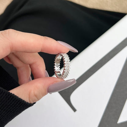 [Echo Fine ]Splashy Ornate Emerald Cut Cocktail Ring