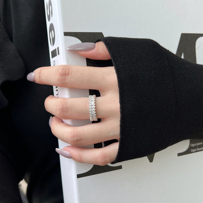 [Echo Fine ]Splashy Ornate Emerald Cut Cocktail Ring