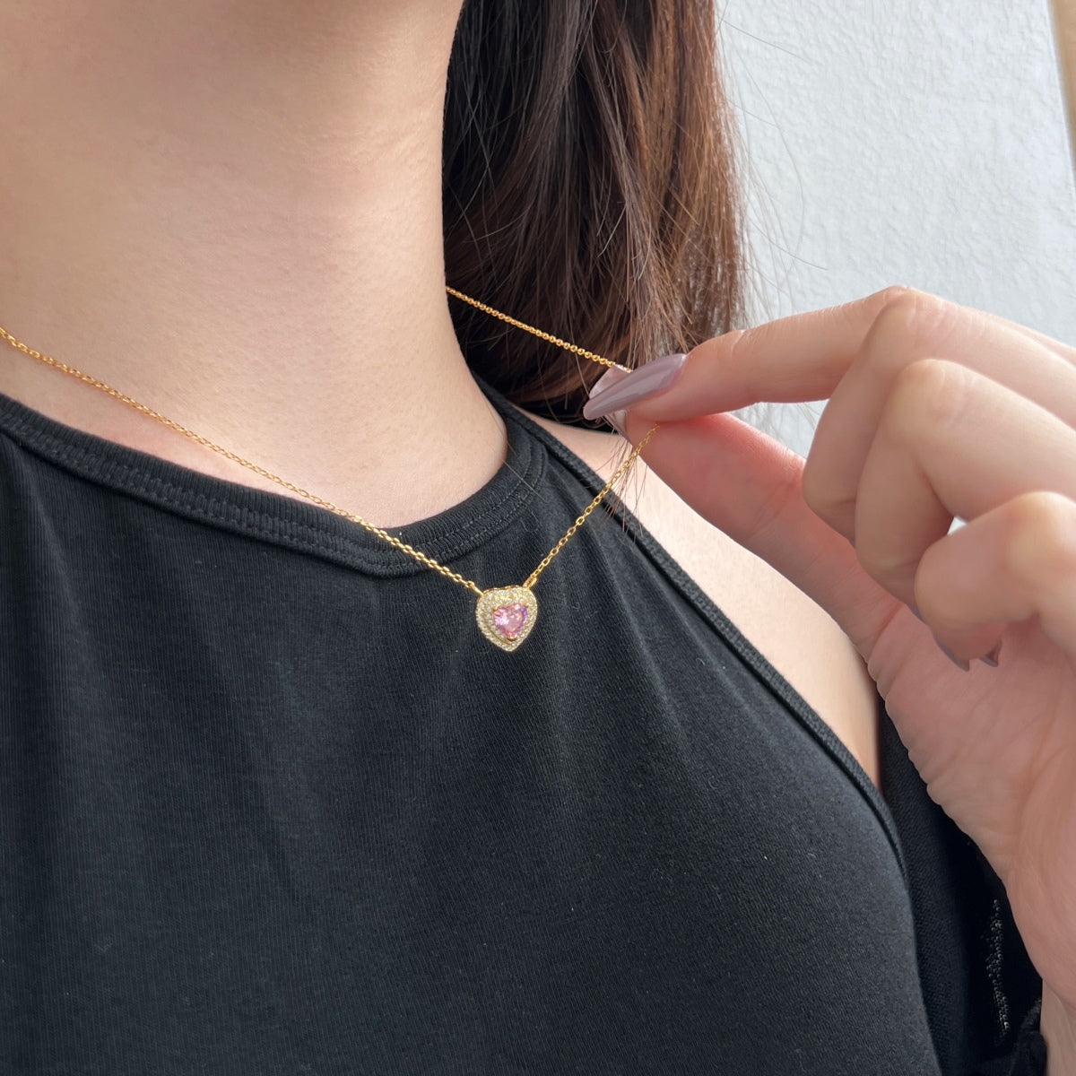 [Echo Fine ]Exquisite Heart Shape Necklace