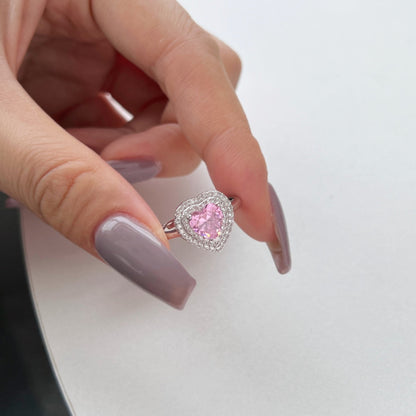 [Echo Fine ]Delicate Ebullient Heart Shape Wedding Ring