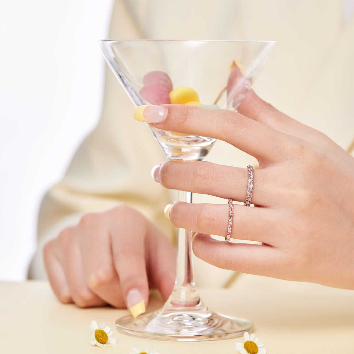 [Echo Fine ]Dainty Ebullient Round Cut Daily Ring