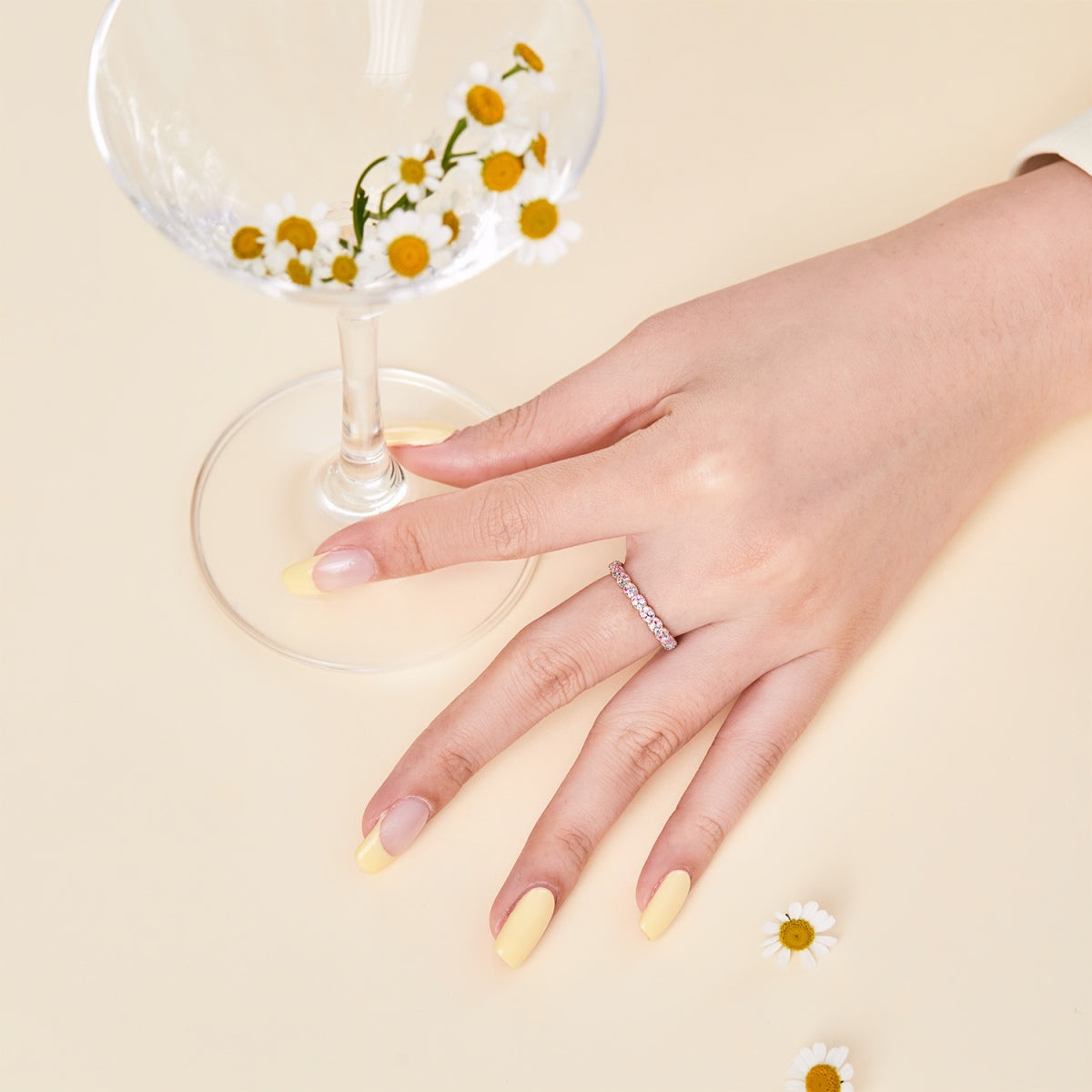 [Echo Fine ]Dainty Ebullient Round Cut Daily Ring
