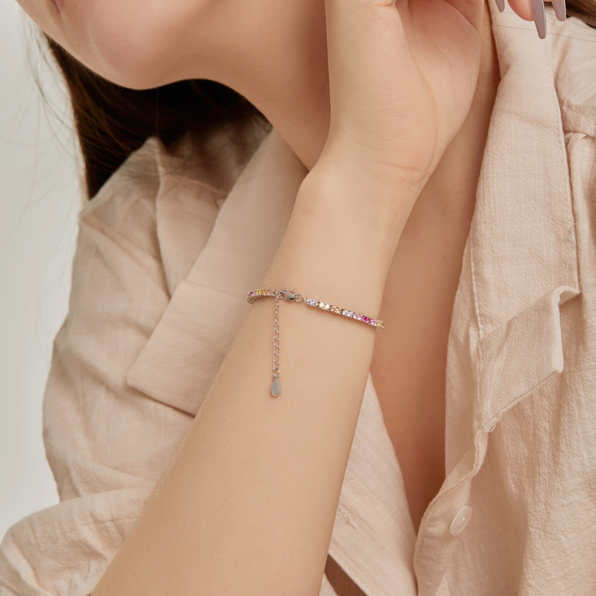 [Echo Fine ]Delicate Romantic Heart Shape Lover Bracelet