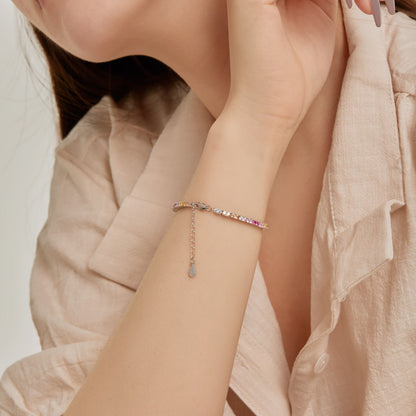 [Echo Fine ]Delicate Romantic Heart Shape Lover Bracelet