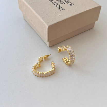 [Echo Fine ]Radiant Heart Cutout Earrings