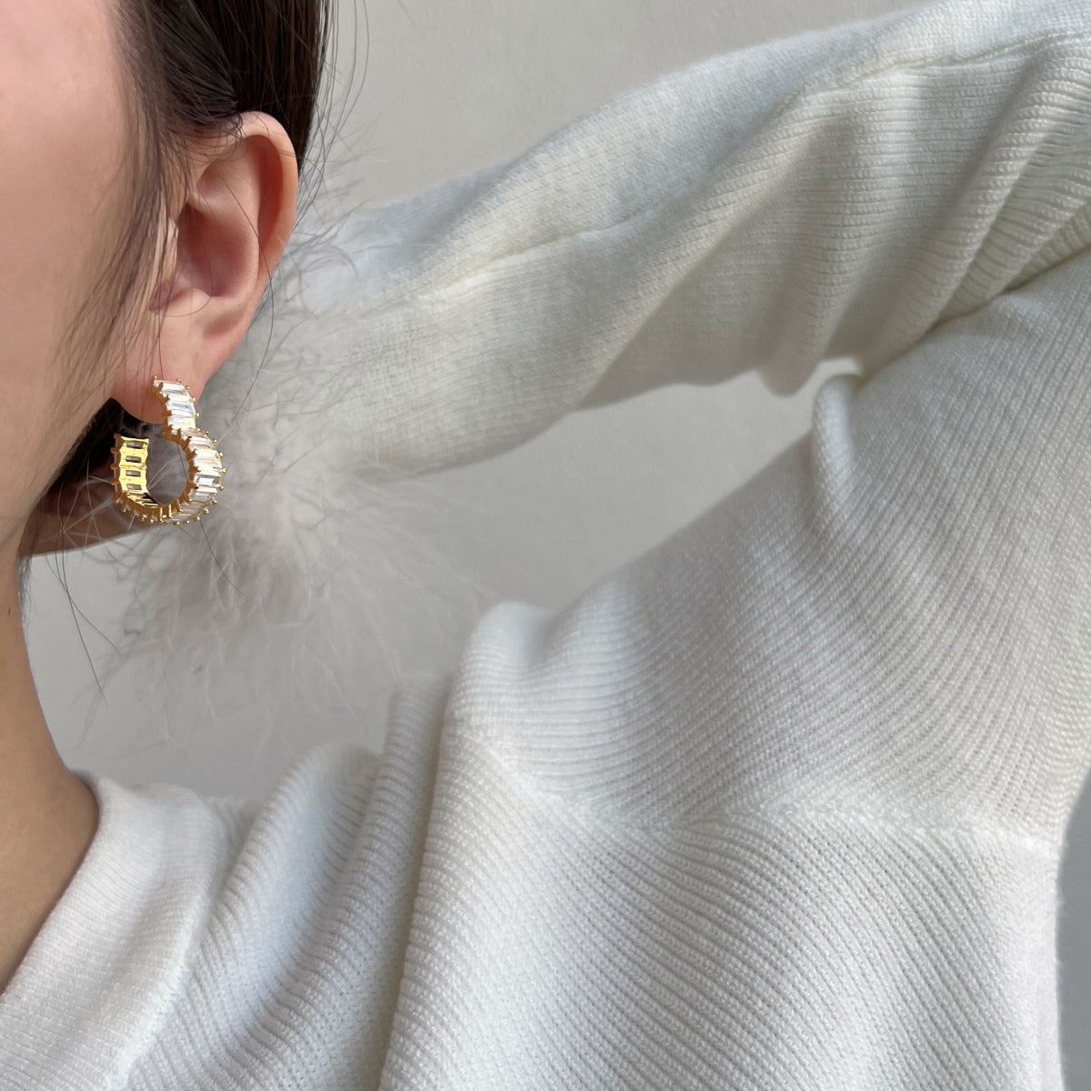 [Echo Fine ]Radiant Heart Cutout Earrings