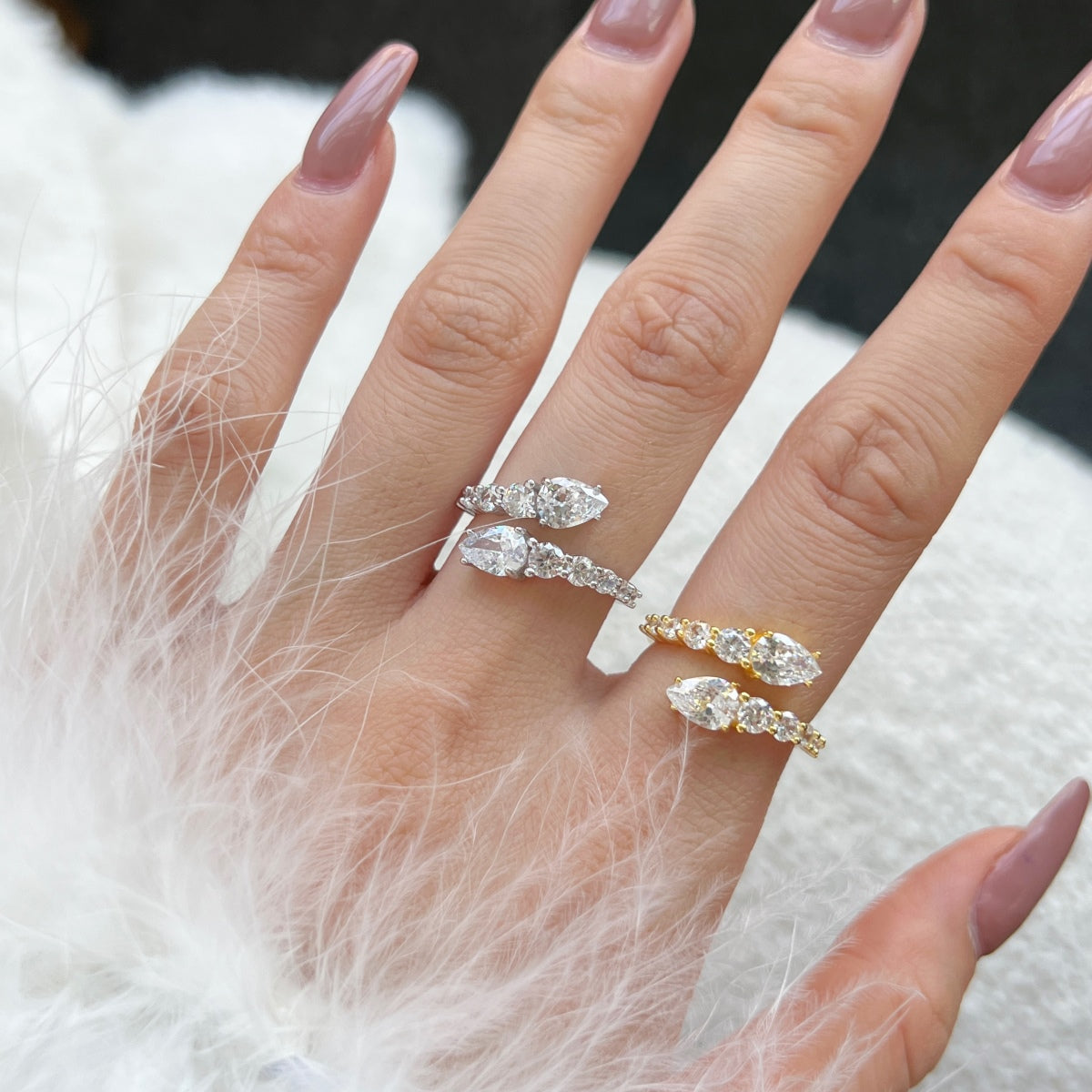 [Echo Fine ]Delicate Lively Snake Shape Daily Ring
