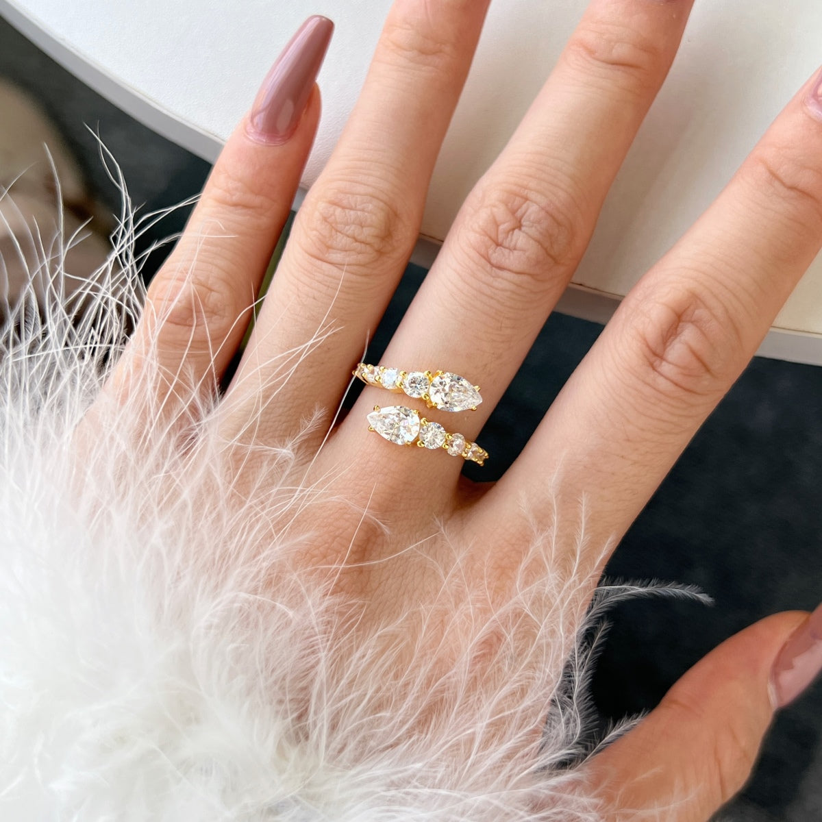 [Echo Fine ]Delicate Lively Snake Shape Daily Ring
