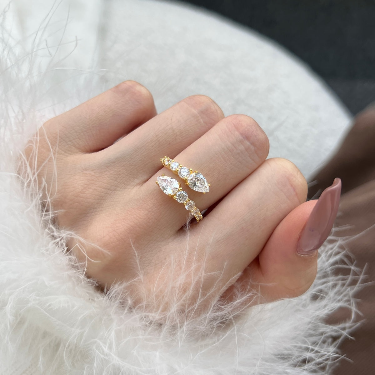 [Echo Fine ]Delicate Lively Snake Shape Daily Ring