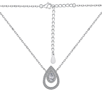 [Echo Fine ]Sparkling Pear Cut Necklace