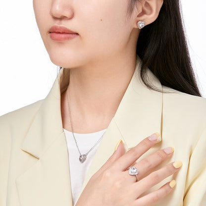 [Echo Fine ]Delicate Ebullient Heart Shape Wedding Ring