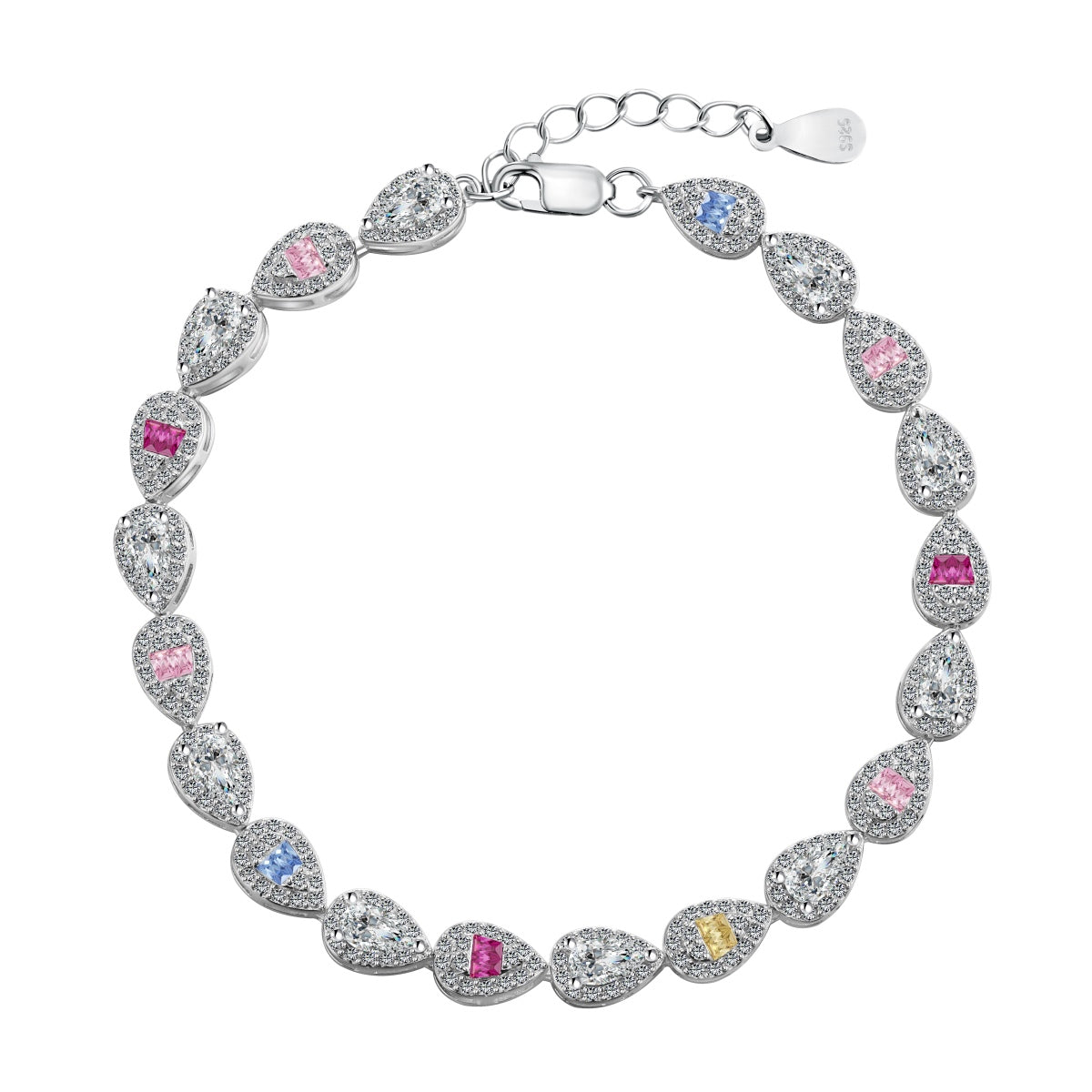 [Echo Fine ]0.25 Carat Radiant Water Drop Shape Daily Bracelet