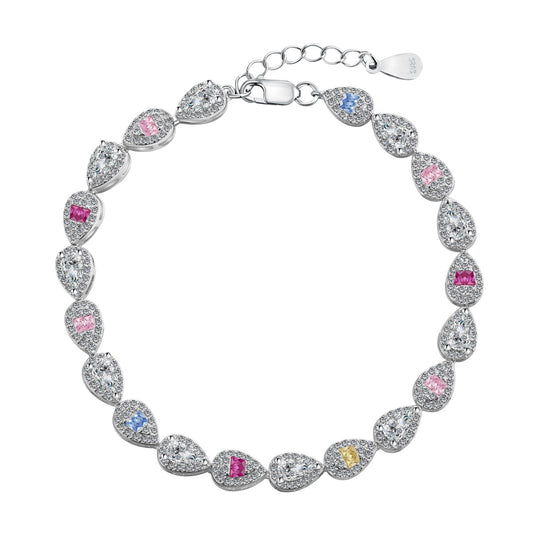 [Echo Fine ]0.25 Carat Radiant Water Drop Shape Daily Bracelet