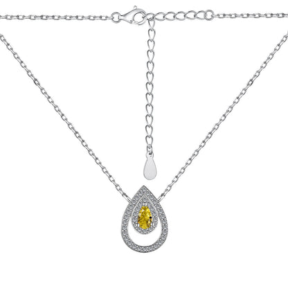 [Echo Fine ]Sparkling Pear Cut Necklace
