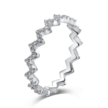 [Echo Fine ]Delicate Enchanting Wave Shape Daily Ring