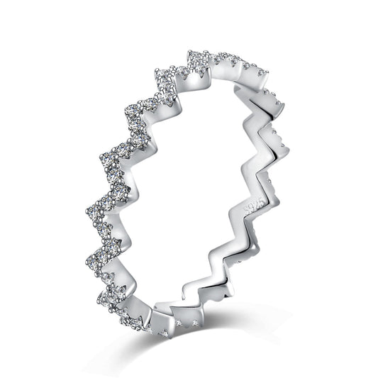 [Echo Fine ]Delicate Enchanting Wave Shape Daily Ring