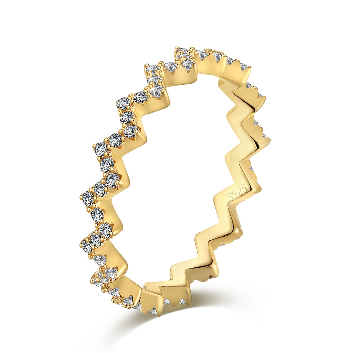 [Echo Fine ]Delicate Enchanting Wave Shape Daily Ring