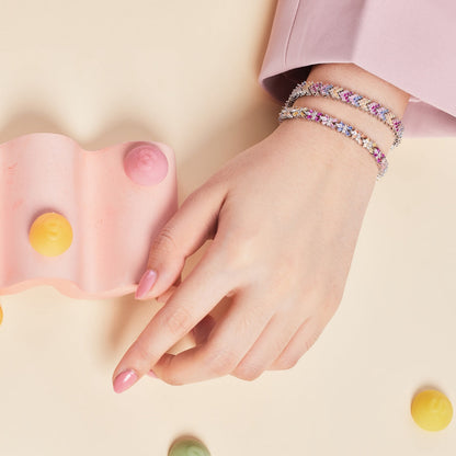 [Echo Fine ]Ornate Sparkling Round Cut Party Bracelet