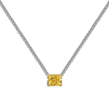 [Echo Fine ]4.0 Carat Elegant Radiant Cut Necklace
