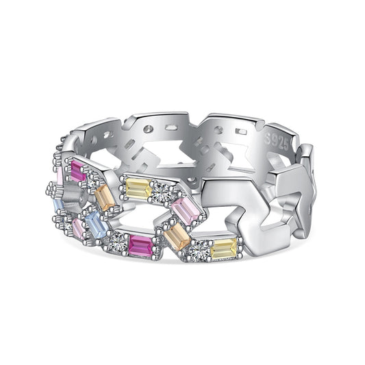 [Echo Fine ]Sparkling Vibrant Emerald Cut Daily Ring
