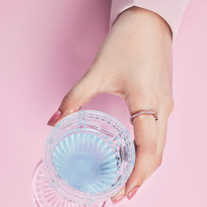 [Echo Fine ]Dainty Colorful Round Cut Party Ring