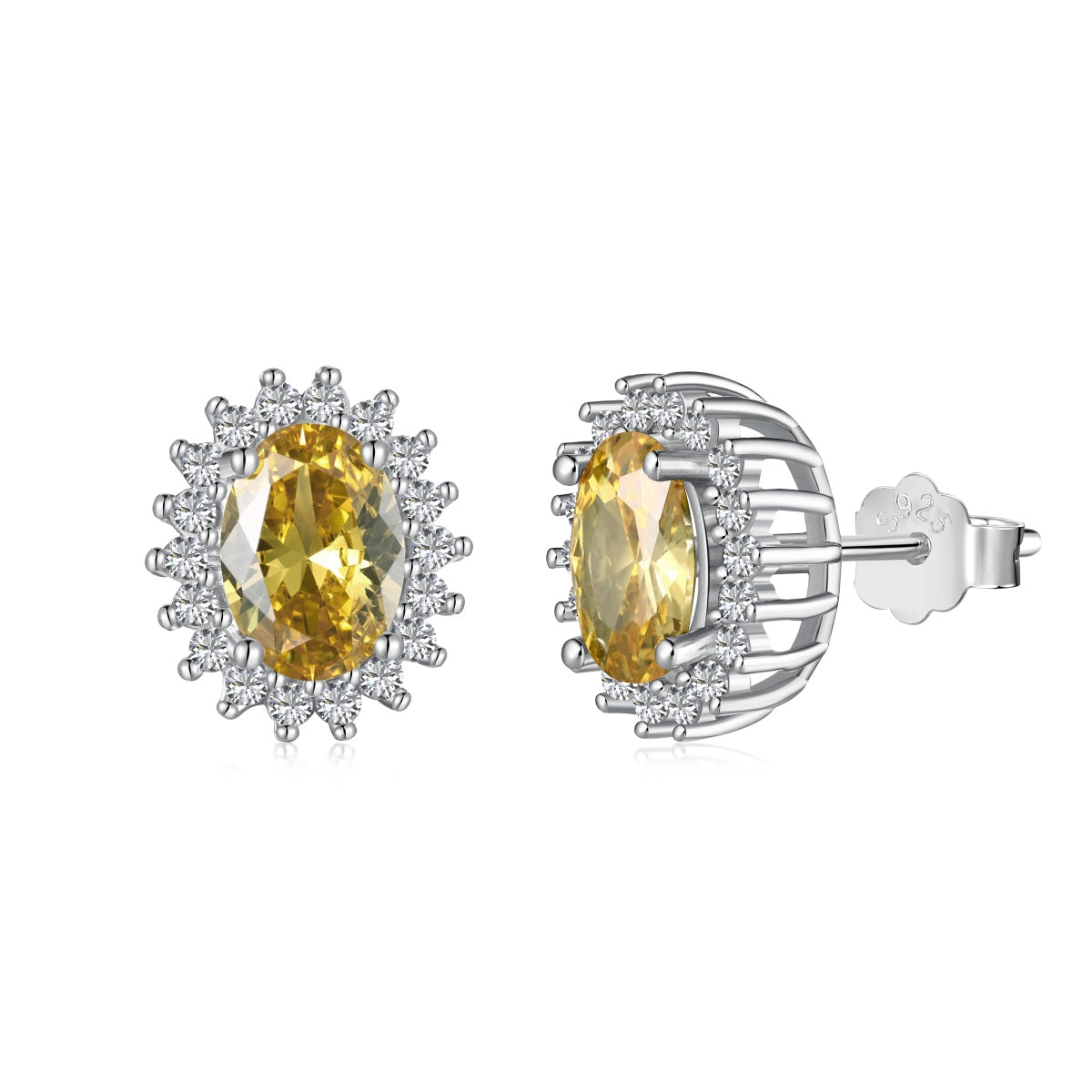[Echo Fine ]Delicate Radiant Oval Cut Daily Earrings