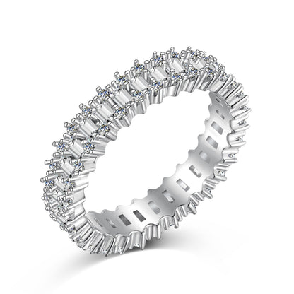 [Echo Fine ]Splashy Ornate Emerald Cut Cocktail Ring