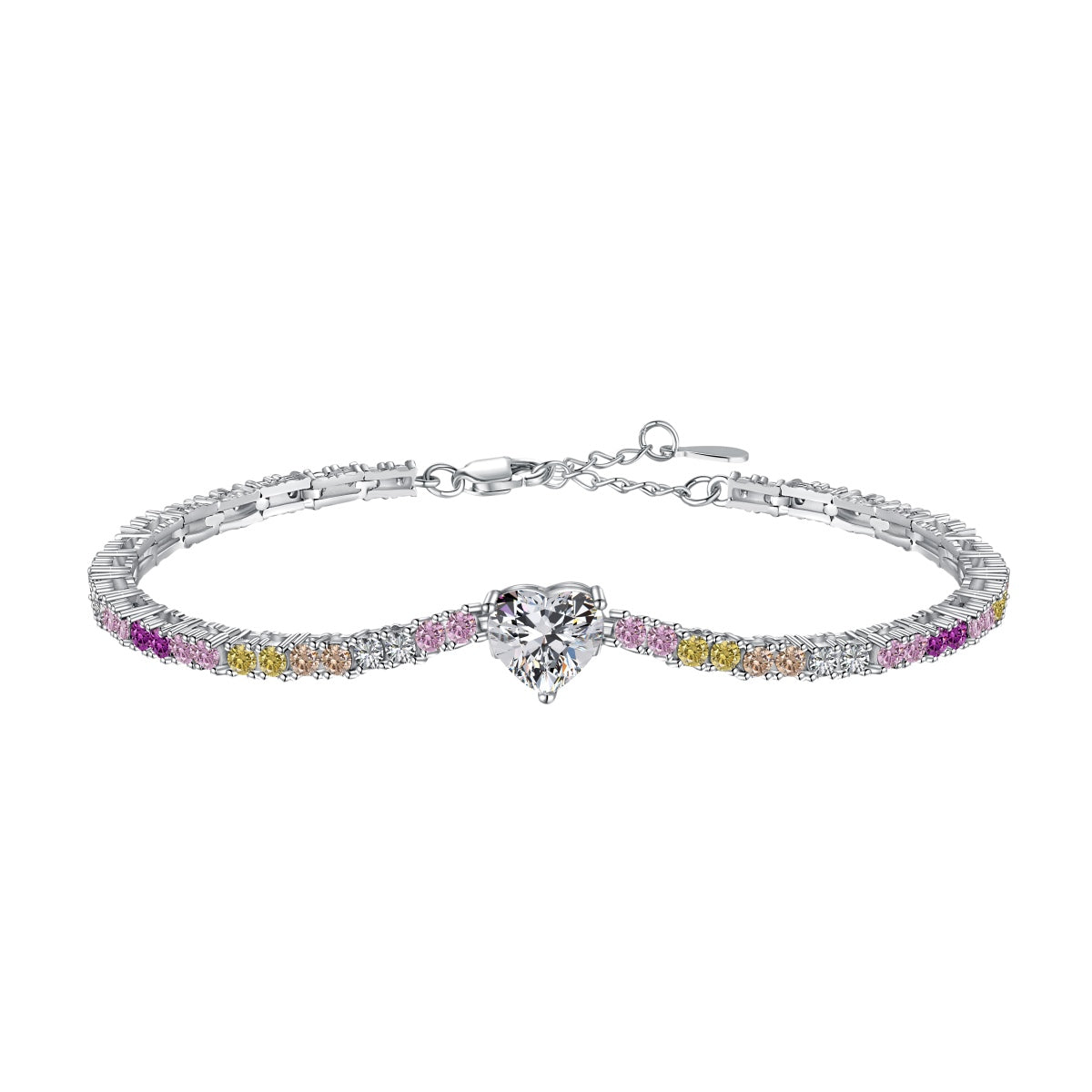 [Echo Fine ]Delicate Romantic Heart Shape Lover Bracelet