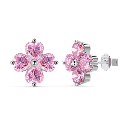[Echo Fine ]Four-Leaf Clover Ball Earrings