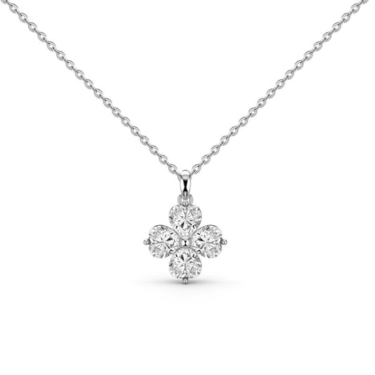 [Echo Fine ]Heart-Shaped Four-Leaf Clover Bead Necklace
